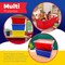 4E's Novelty Plastic Storage Bins with Lids, 5 Qt, 3 Pack, Colorful Plastic Cubby Storage Bins, Stackable Organizer Cubbies for Classroom or Home (11.4" x 7.75" x 5")